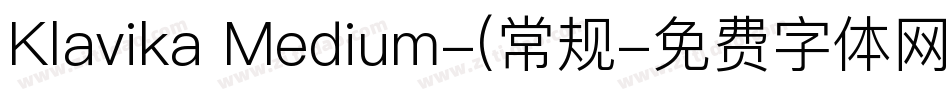Klavika Medium-(常规字体转换